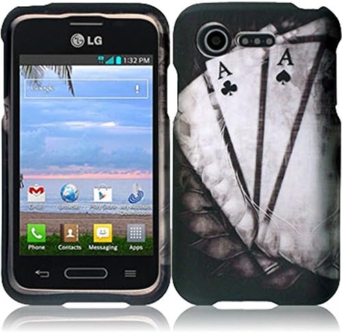 AntiqueSpade Design Hard Case Cover Premium Protector for LG L34C Optimus Fuel (by Straight Talk , Tracfone , Net10) with Free Gift Reliable Accessory Pen