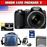 Nikon COOLPIX L120 14.1 MP Digital Camera with 21x NIKKOR Wide-Angle Optica ....