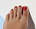 LanLan Lady Elegant Simple Adjustable Gold Silver Metal V Toe Ring Foot Beach Jewelry ,Main Color:gold