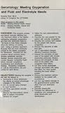 Gerontology: Meeting Oxygenation and Fluid and Electrolye Needs
