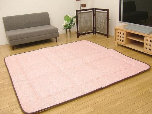 両面使えるふっくらこたつ敷き布団 『プラージュ』 サイズ：190×190cm カラー：ベージュ＆ローズ(#7005709*) 