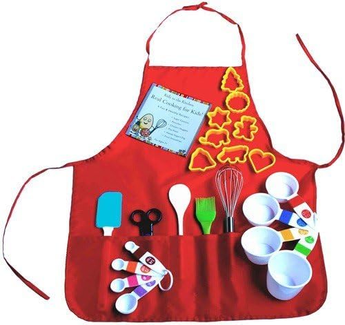 Playful Chef 23 Piece Red Apron Children's Baking Set
