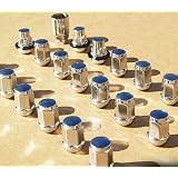 Acura Honda chrome lug nuts: 12 x 1.5 ball seat - set of 20 by L.A. Wheel and Tire