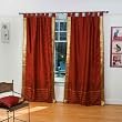 Indo RustTab Top Sari Sheer Curtain (43 in. x 84 in.)