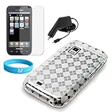 Fitted White Checkered Silicone Case for Samsung Galaxy Fascinate SCH- i500 ....