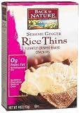 Back to Nature Rice Thins, Sesame Ginger, 4-Ounce Boxes (Pack of 12)