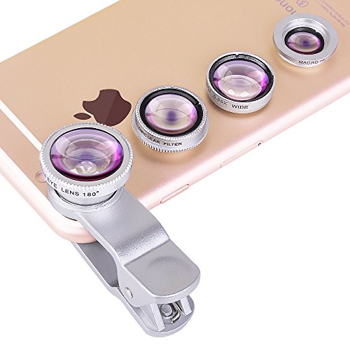 Evershop® universal 4 in 1 iphone lens camera phone lens kit cli…
