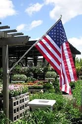 Annin 6 Foot Estate Flag Pole Spinner Set with a 3 by 5 Foot Nylon US Flag and Bracket