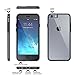 True Color Case Compatible iPhone 6s Plus Case, Crystal Clear Transparent Hybrid Cover Hard Back + Soft Slim Thin Durable Protective Shockproof TPU Bumper Cover [Ultra Clear Collection] - Black