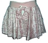 Girls Pink Velvet Ballet Slipper & Star Print Dance Skirt & Matching Hair Scrunchie