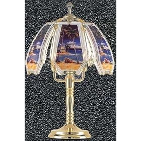 Palm Trees Touch Lamp ET-PLM Select Base Finish: Polished Brass from Lava Lamps