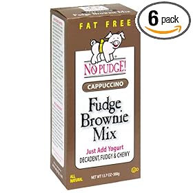 No Pudge! Cappuccino Fudge Fat Free Brownie Mix, 13.7 Ounce Boxes (Pack of 6)