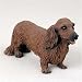 Longhair Dachshund, Red Original Dog Figurine (4in-5in)