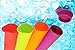 Silicone Popsicle Molds - Set of 4 - Easy to Freeze Squeeze and Fill Ice Pop Maker - BPA Free - Get Your 77 Gourmet E-book Recipes