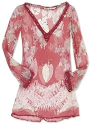 MAXSTUDIO PRINTED SILK CHIFFON TUNIC