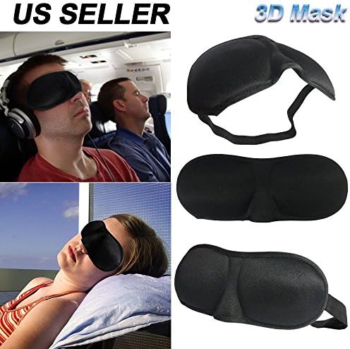 3D Soft Eye Sleep Mask Padded Shade Cover Rest Travel Relax Sleeping Blindfold