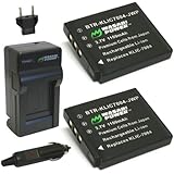 Wasabi Power Battery (2-Pack) and Charger for Fujifilm NP-50, BC-50, BC-45W and Fuji FinePix F50FD, F60FD, F70EXR, F75EXR, F80EXR, F85EXR, F100FD, F200EXR, F300EXR, F305EXR, F500EXR, F505EXR, F550EXR, F600EXR, F605EXR, F660EXR, F665EXR, F750EXR, F770EXR, F775EXR, F800EXR, F850EXR, F900EXR, REAL 3D W3, X10, X20, XF1, XP100, XP110, XP150, XP160, XP170, XP200