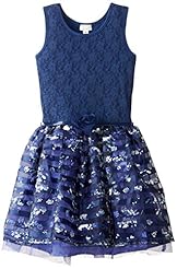 Girls Polyester Scoop Neck  Dress