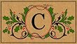 Monogram Holiday Coir Mat - C Monogram Holiday Coir Mat - C