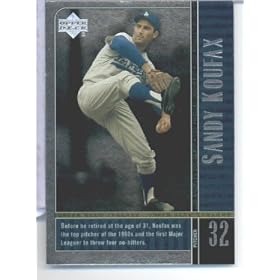 2000 Upper Deck Legends Baseball Card # 28 Sandy Koufax Los Angeles Dodgers Mint Condition- Shipped In Protective ScrewDown Display Case!