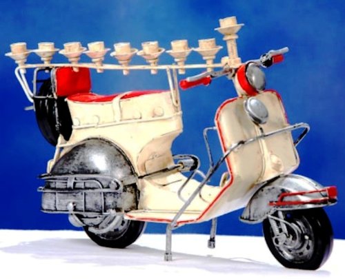 Menorah Moped Motor Scooter Hanukkah