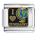 I Heart Geography Italian Charms Bracelet Link