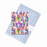 Lenticular Business Card Holder with two pockets: Size 3x4-1/4 closed, , White, red