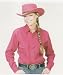 Apparel : Red Ladies Western Shirt With Pearlized Snap Buttons