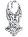 Marina West 1 PC. Ladies Swirly Zebra Monokini Swimsuit - Medium - Black/White