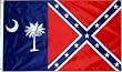 South Carolina "Rebel" Flag - 3 foot by 5 foot Polyester (NEW)