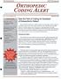 Orthopedic Coding Alert