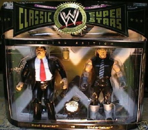WWE Action Figure-WWE WWF Classic Superstars Paul Bearer Vs. Undertaker Toys R Us Exclusivefigure Set-Jakks WWE Action Figure