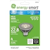 GE Lighting 62915 Energy Smart LED 4.5-Watt 210-Lumen MR16 Floodlight Bulb with GU5.3 Base, 1-Pack