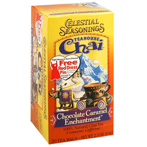 Celestial Seasonings Chai Tea, Chocolate Caramel Enchantment, Tea Bags, 20-Count Boxes... by Celestial Seasonings