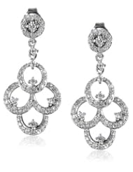 White-Gold Diamond Hanging Earrings (0.5cttw, G-H Color, I1-I2 Clarity)