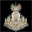 Schonbek 3774-11GS Renaissance 24 Light Large Foyer Chandelier in French Antique with Swarovski Strass Golden Shadow crystal
