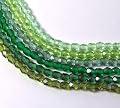300 Czech 4mm Emerald Olvine Green Mix Faceted Round Firepolished Glass Beads 1/4 Mass Fire Polished