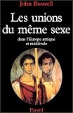 Unions du m�me sexe : De l'Europe antique au Moyen Age