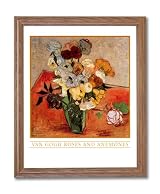 Vincent Van Gogh French Roses Flower Home Decor Wall Picture Oak Framed Art Print
