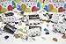 80th Birthday Party Favors - Miniatures Candy Bar Wrapper Stickers - Multi-Colored (54 Count)
