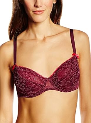 After Eden Sujetador con Aros Non Padded 2-Tone Lace (Burdeos / Rosa)