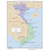 Universal Map World History Wall Maps - Vietnam War 1964-75 30467