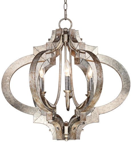 Possini Ornament Aged Silver 6-Light Chandelier
