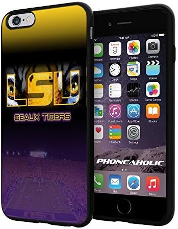 Soccer GEAUX LSU Tigers SOCCER FOOTBALL CLUB ,Cool iPhone 6 Plus (6+ , 5.5") Smartphone Case Cover Collector iphone TPU Rubber Case Black