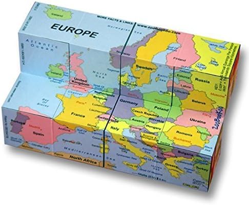 Cube Books - Europe - Map, Flags &amp; Facts by ZooBooKoo by ZooBooKoo International