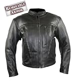 Ladies Armored Leather Motorcycle Jacket
