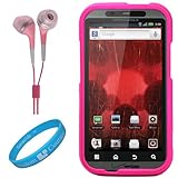 Hot Pink 2 Piece Protective Crystal Hard Snap-On Protector Case for Motorol ....