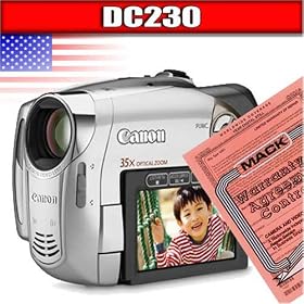 Canon DC230 DVD Camcorder + Mack 4 Year Extended Warranty by Canon
