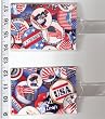 Set of 2 Oversize Luggage Tags Vote USA Patriotic Buttons