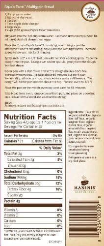 MANINIS Ancient Grains Gluten Free Rustic Multigrain Bread Mix (2lb bag)